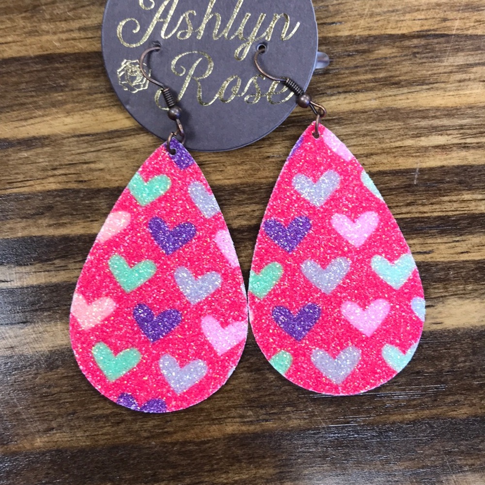 Glitter Teardrop Earrings